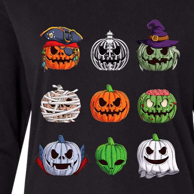 Halloween Costume Women Pumpkin Characters Womens Cotton Relaxed Long Sleeve T-Shirt