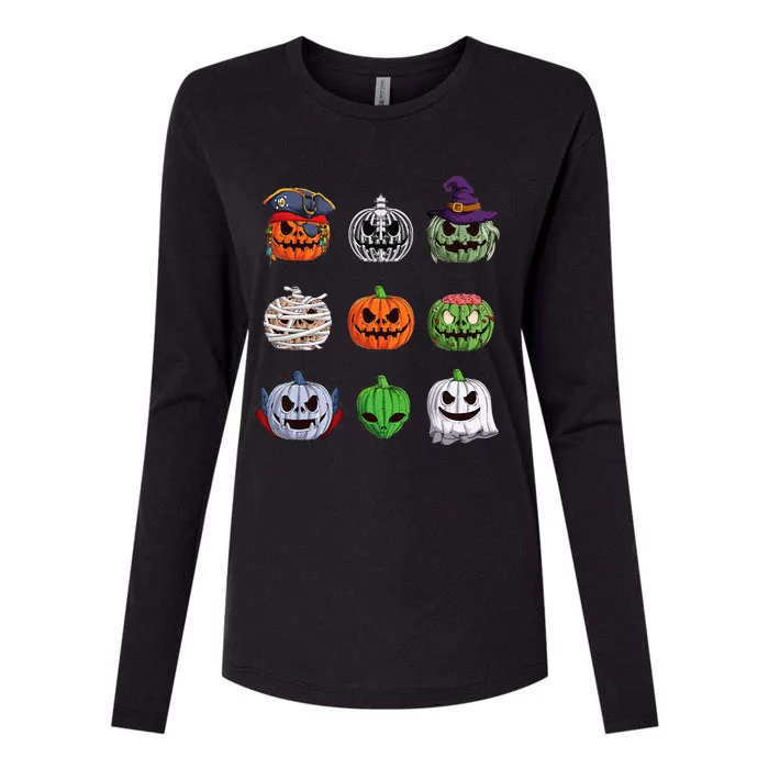 Halloween Costume Women Pumpkin Characters Womens Cotton Relaxed Long Sleeve T-Shirt