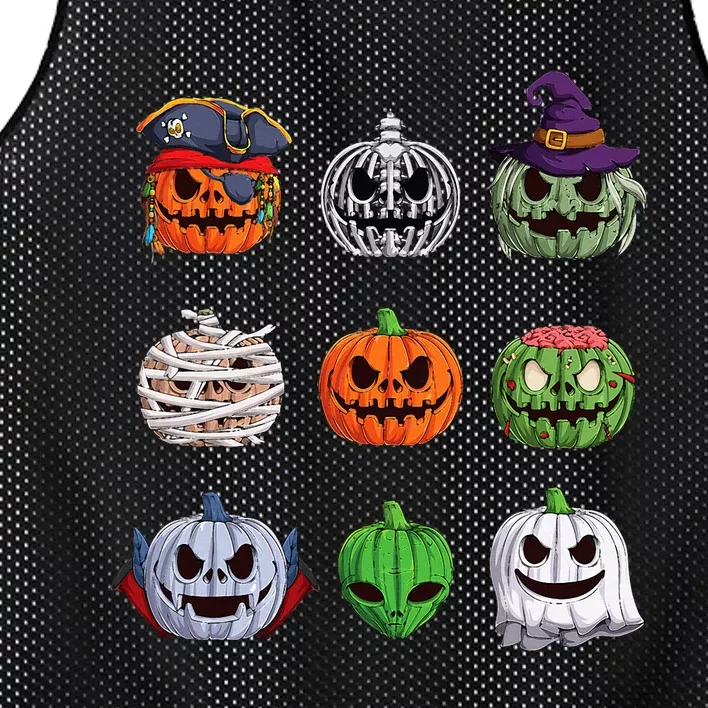 Halloween Costume Women Pumpkin Characters Mesh Reversible Basketball Jersey Tank