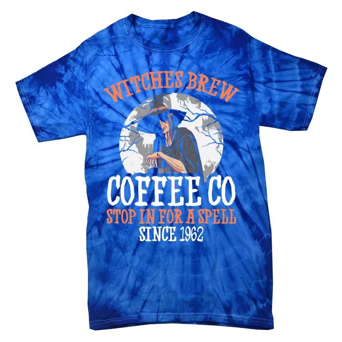 Halloween Coffee Witch Witches Brew Coffee Company Gift Tie-Dye T-Shirt