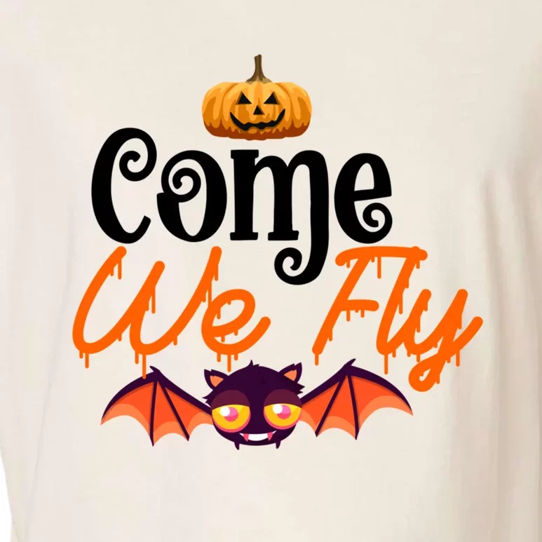 Halloween Come We Fly Bat October 31 Pumpkin Gift Garment-Dyed Women's Muscle Tee