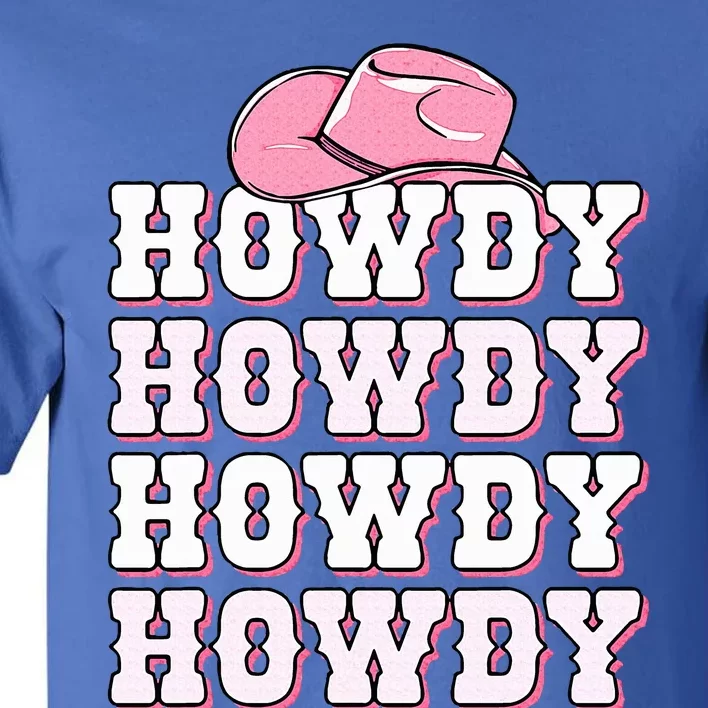 Howdy Cow Western Country Cowgirl Tall T-Shirt