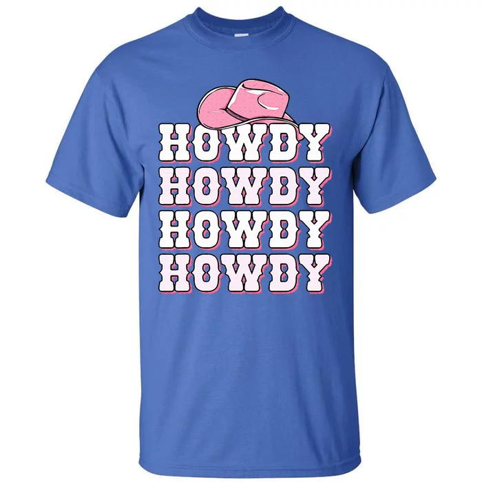 Howdy Cow Western Country Cowgirl Tall T-Shirt