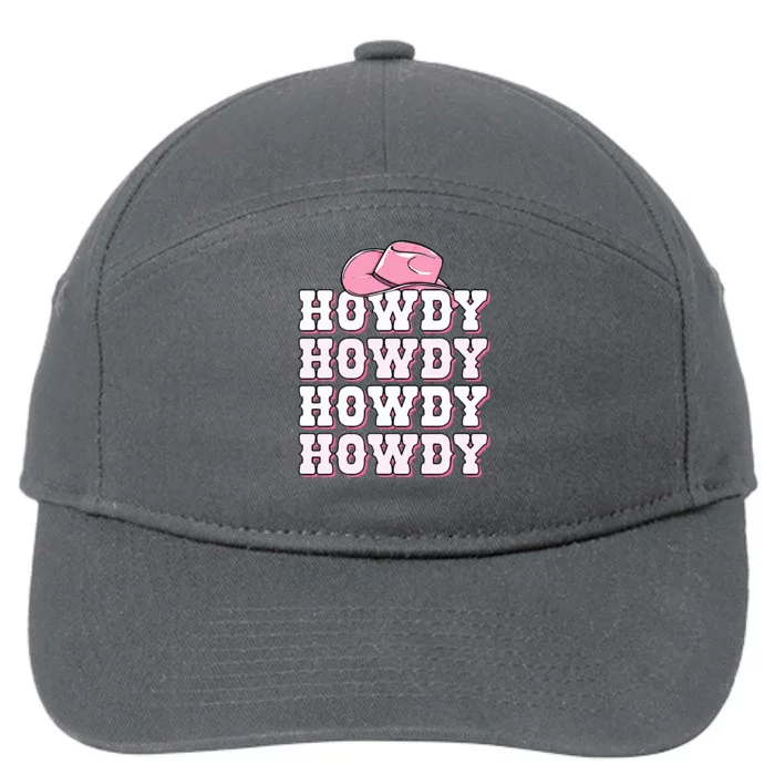 Howdy Cow Western Country Cowgirl 7-Panel Snapback Hat