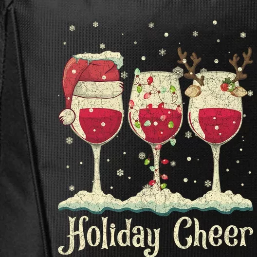 Holiday Cheer Wine Santa Hat Christmas Meaningful Gift City Backpack