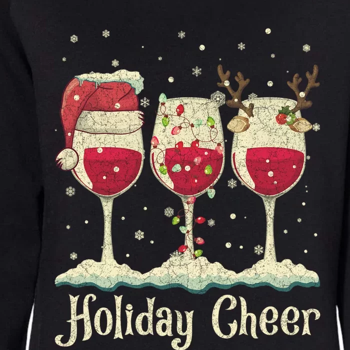 Holiday Cheer Wine Santa Hat Christmas Meaningful Gift Womens California Wash Sweatshirt