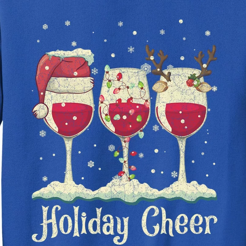 Holiday Cheer Wine Santa Hat Christmas Meaningful Gift Sweatshirt