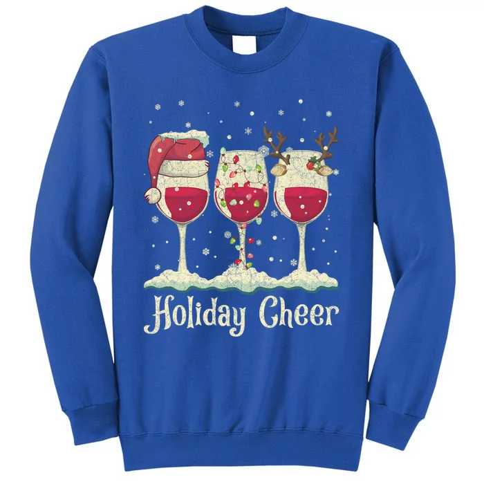 Holiday Cheer Wine Santa Hat Christmas Meaningful Gift Sweatshirt