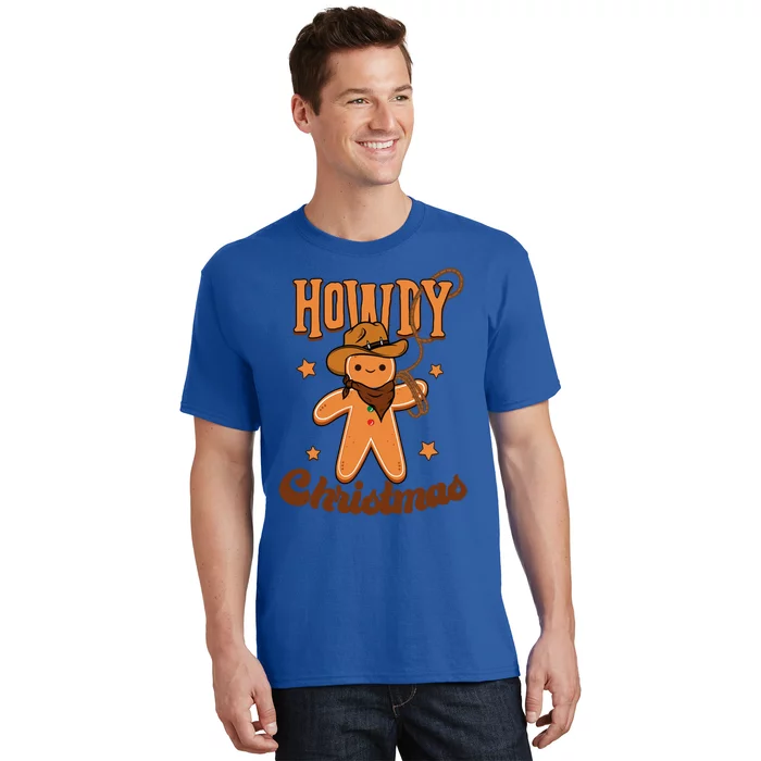 Howdy Christmas Western Christmas Howdy Gingerbread Gift T-Shirt