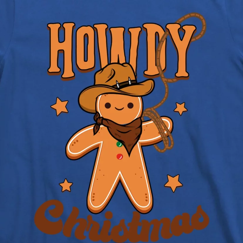 Howdy Christmas Western Christmas Howdy Gingerbread Gift T-Shirt