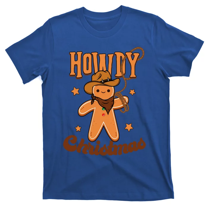 Howdy Christmas Western Christmas Howdy Gingerbread Gift T-Shirt