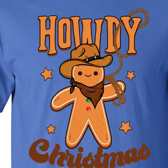 Howdy Christmas Western Christmas Howdy Gingerbread Gift Tall T-Shirt