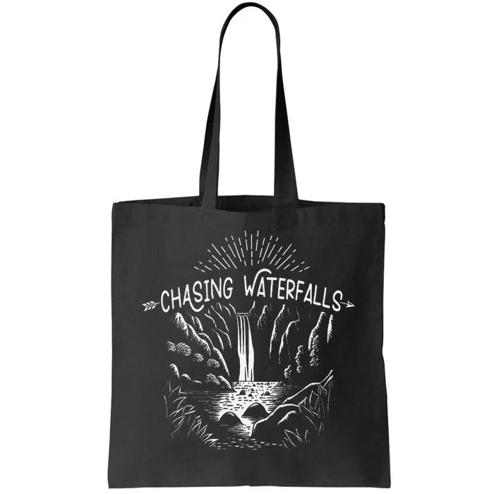 Hiking Chasing Waterfall Hikers Nature Lover Tote Bag