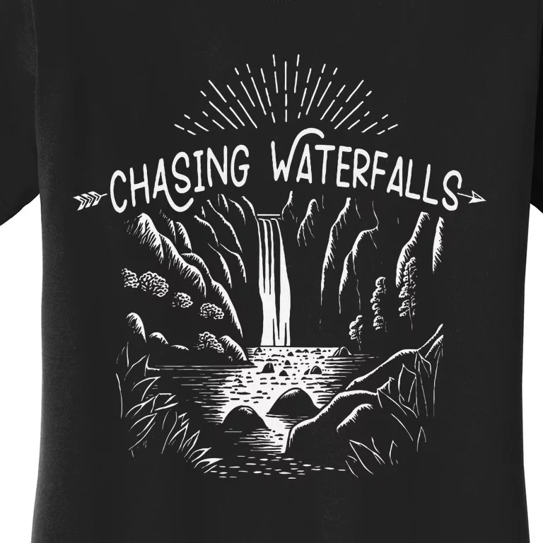 Hiking Chasing Waterfall Hikers Nature Lover Women's T-Shirt