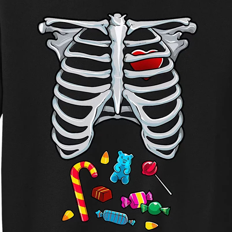 Halloween Costume XRay Skeleton Rib Heart Candy Adult Sweatshirt