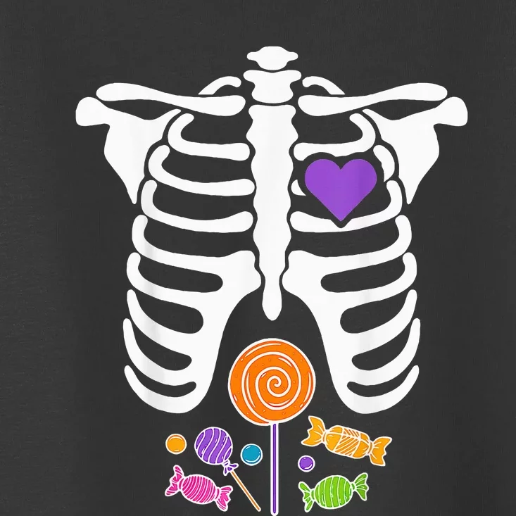 Halloween Candy Xray Skeleton Costume Toddler T-Shirt