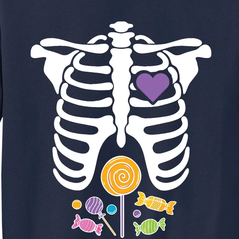 Halloween Candy Xray Skeleton Costume For Kids Boy Tall Sweatshirt