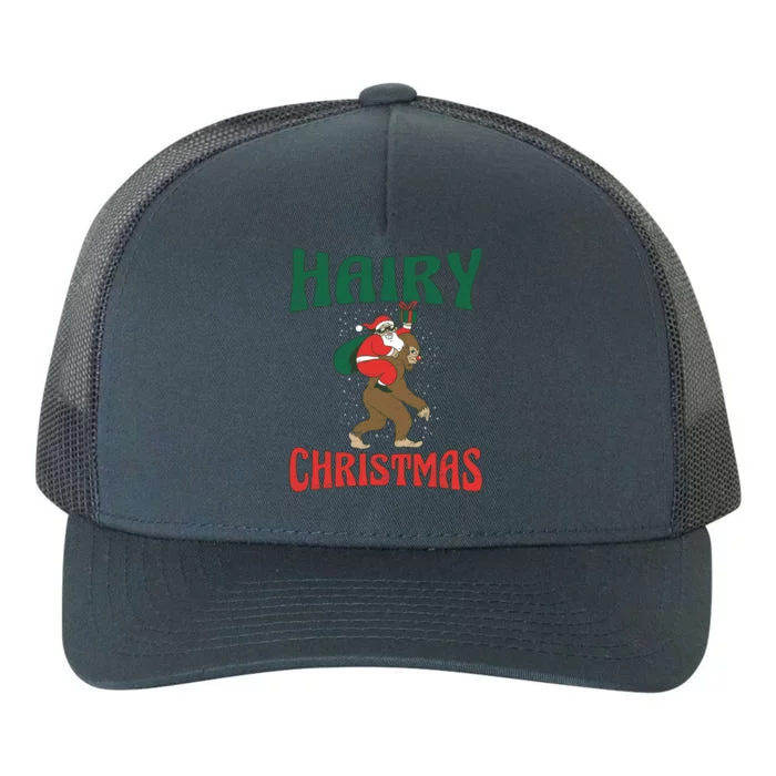 Hairy Christmas Xmas Camping Camper Hiking Season Holidays Cool Gift Yupoong Adult 5-Panel Trucker Hat