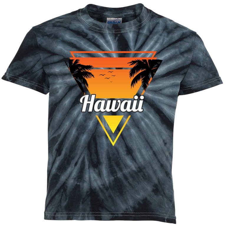 Hawaii Color Yellow And Orange Kids Tie-Dye T-Shirt