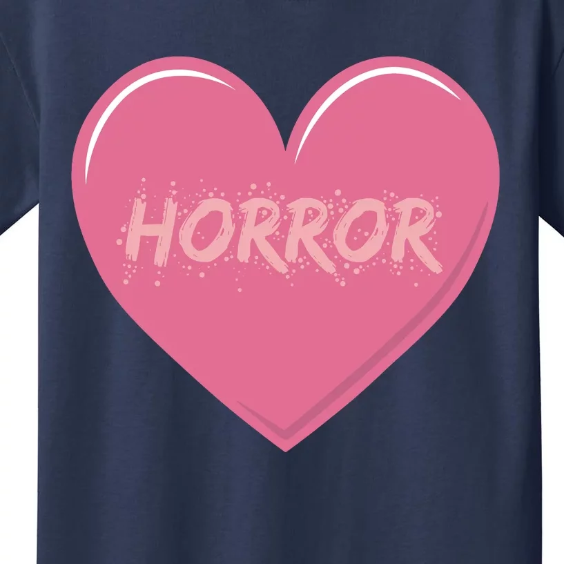 Horror Creepy Yami Kawaii Pastel Grunge Valentines Heart Kids T-Shirt