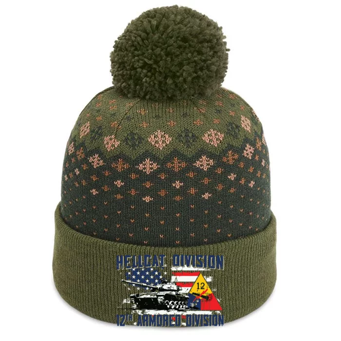 Hellcat Division 12th Armored Division The Baniff Cuffed Pom Beanie