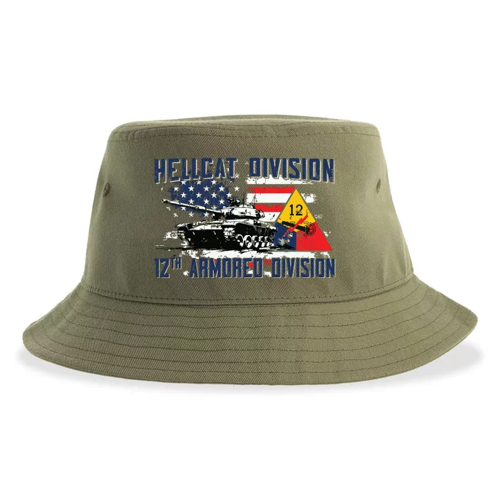 Hellcat Division 12th Armored Division Sustainable Bucket Hat