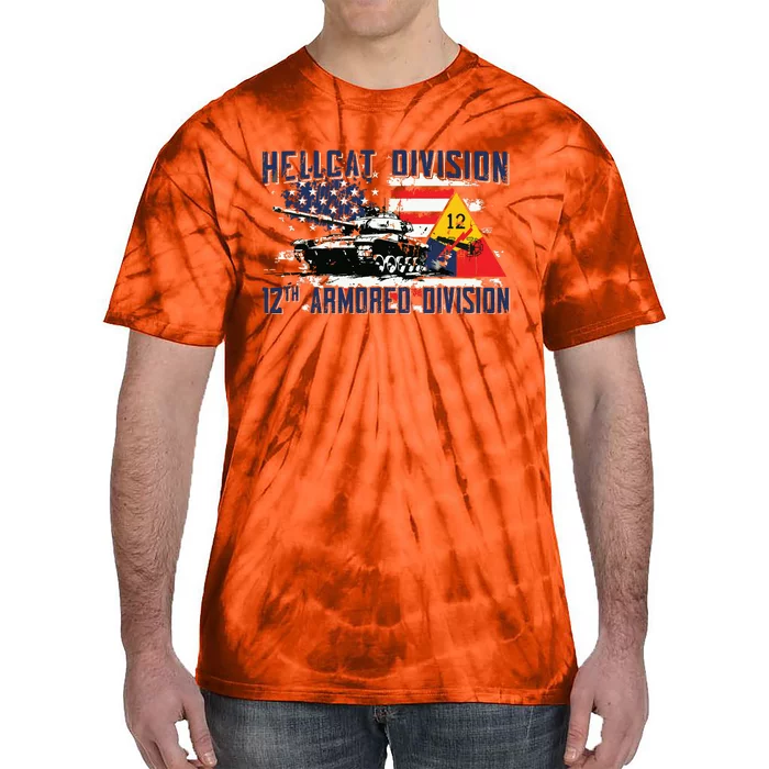 Hellcat Division 12th Armored Division Tie-Dye T-Shirt