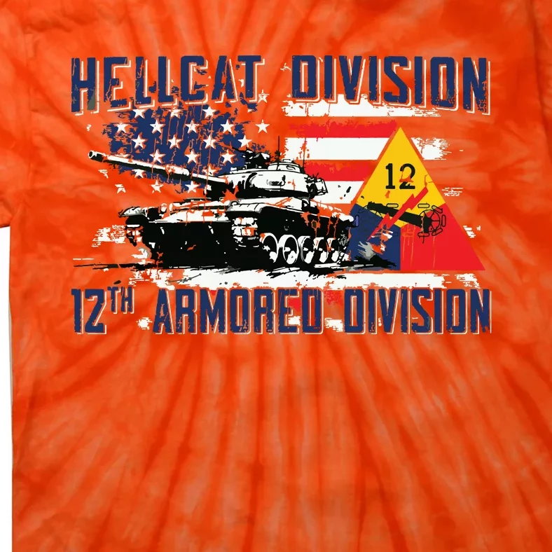 Hellcat Division 12th Armored Division Tie-Dye T-Shirt