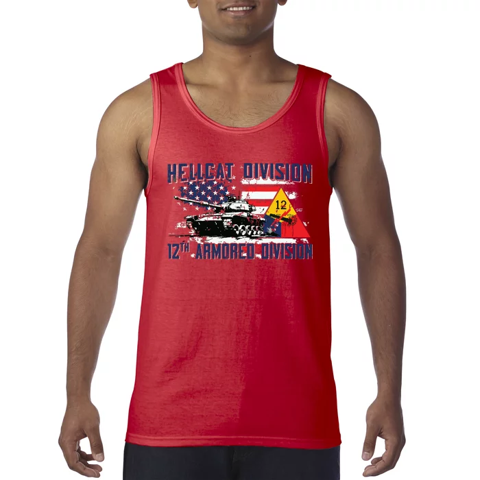 Hellcat Division 12th Armored Division Tank Top