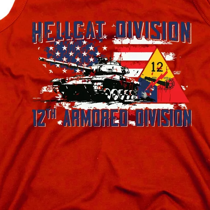 Hellcat Division 12th Armored Division Tank Top