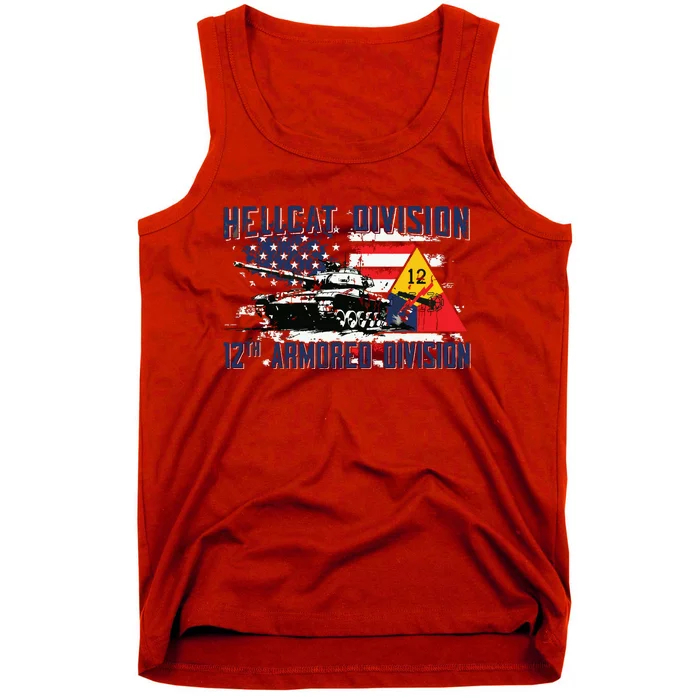 Hellcat Division 12th Armored Division Tank Top