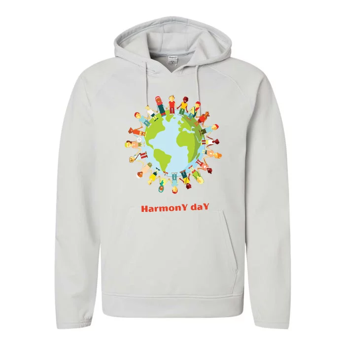 Harmony Day 21st Of March Performance Fleece Hoodie