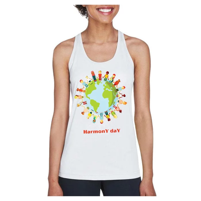 Harmony Day 21st Of March Women's Racerback Tank