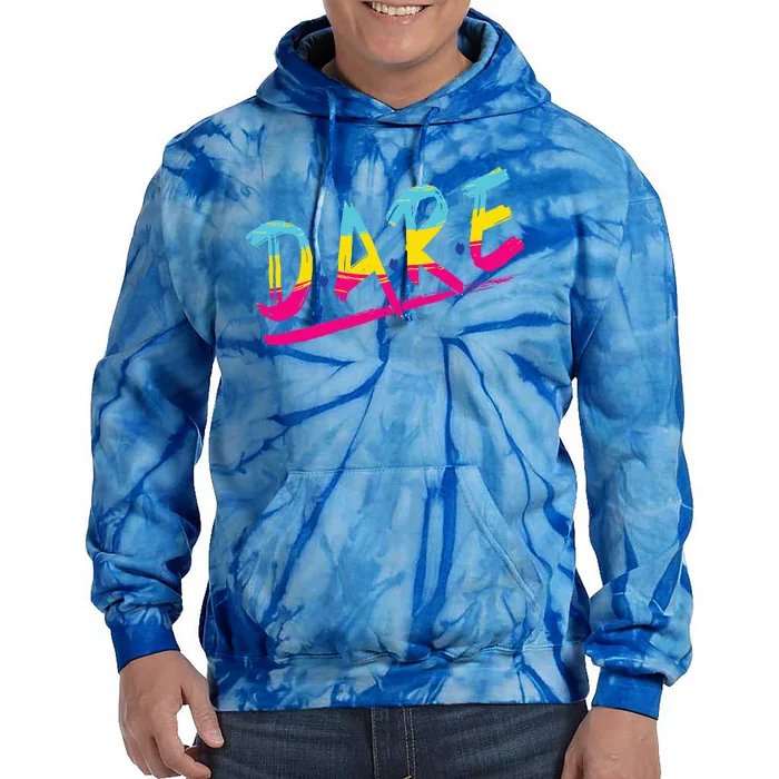 Halloween DARE 80s Halloween Costume Tie Dye Hoodie