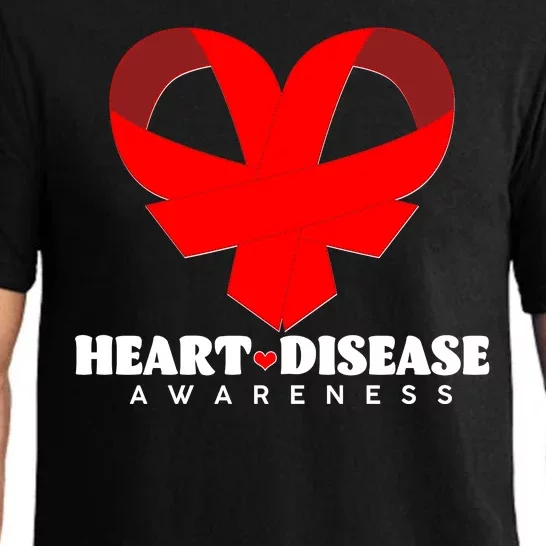 Heart Disease Awareness Red Heart Ribbons Pajama Set