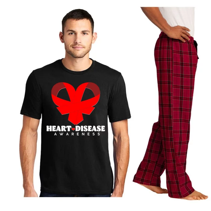 Heart Disease Awareness Red Heart Ribbons Pajama Set