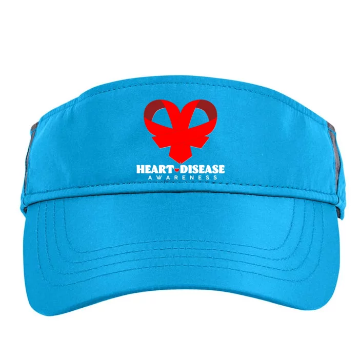 Heart Disease Awareness Red Heart Ribbons Adult Drive Performance Visor