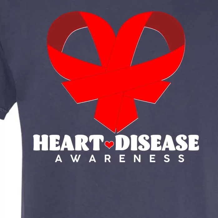 Heart Disease Awareness Red Heart Ribbons Garment-Dyed Heavyweight T-Shirt