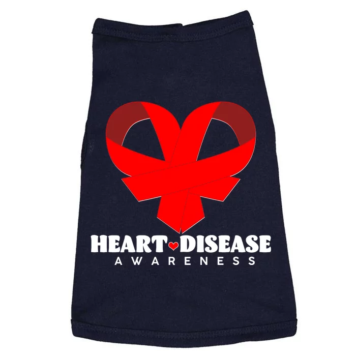 Heart Disease Awareness Red Heart Ribbons Doggie Tank