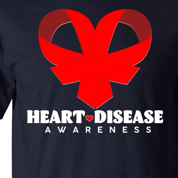 Heart Disease Awareness Red Heart Ribbons Tall T-Shirt