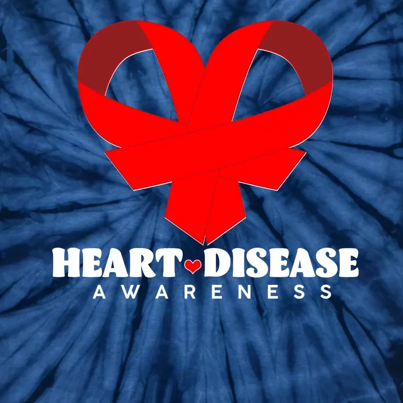 Heart Disease Awareness Red Heart Ribbons Tie-Dye T-Shirt