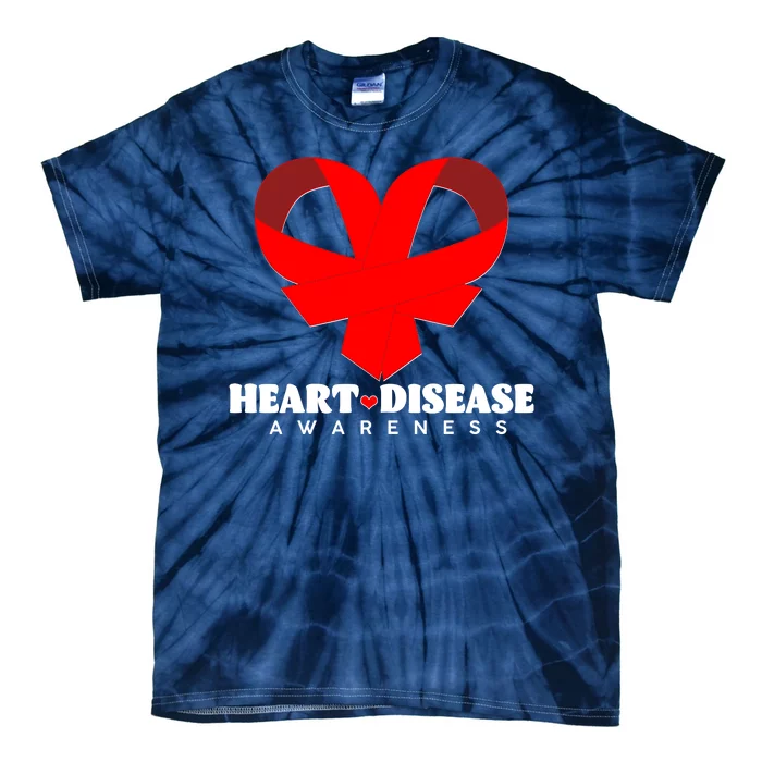 Heart Disease Awareness Red Heart Ribbons Tie-Dye T-Shirt