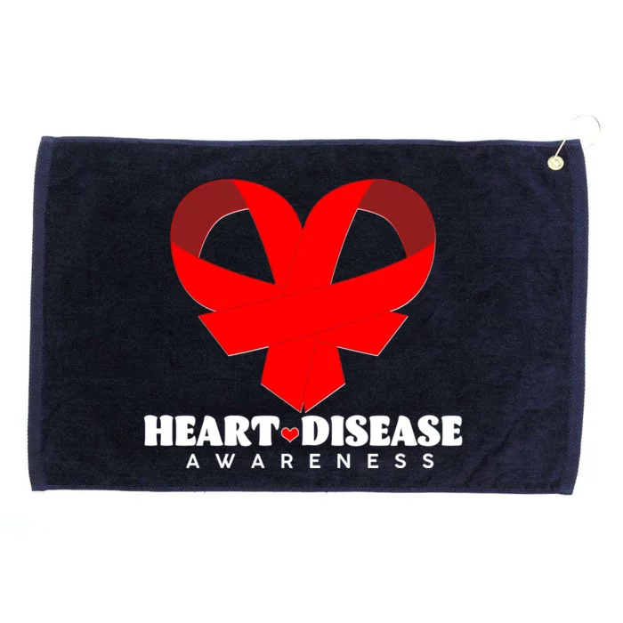 Heart Disease Awareness Red Heart Ribbons Grommeted Golf Towel