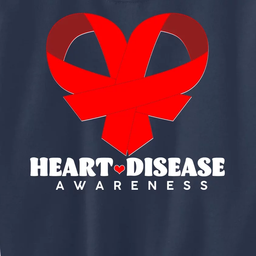 Heart Disease Awareness Red Heart Ribbons Kids Sweatshirt