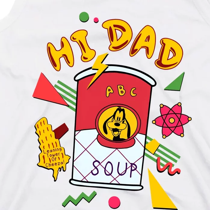 Hi Dad Abc Soup Funny Retro 80s Cute Dog Gift For Dad Tank Top