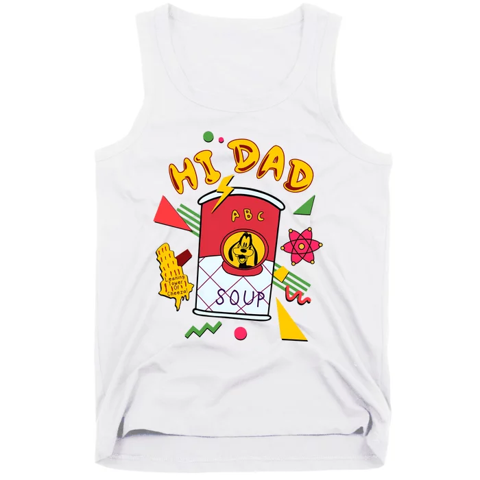 Hi Dad Abc Soup Funny Retro 80s Cute Dog Gift For Dad Tank Top