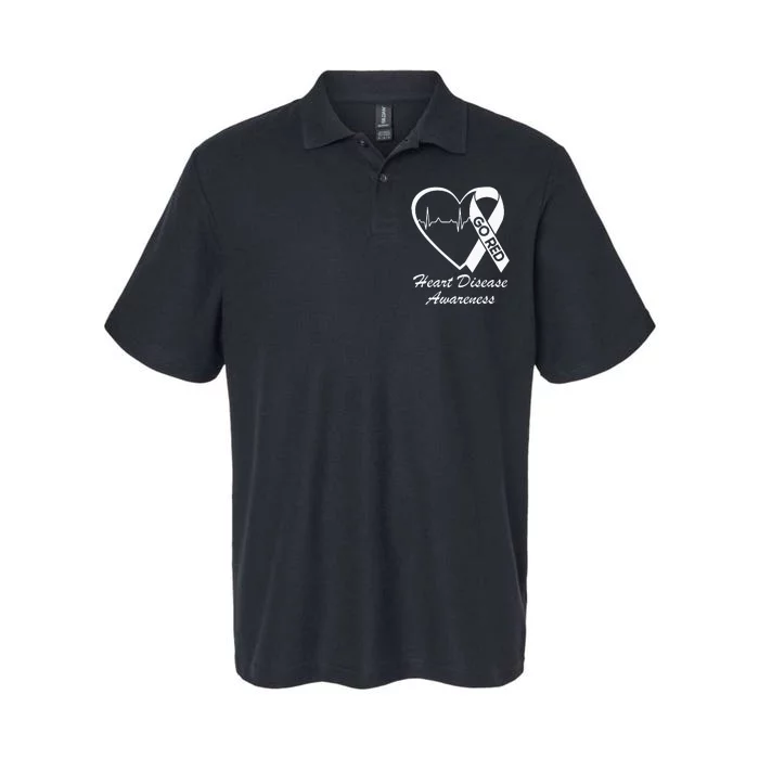 Heart Disease Awareness We Wear Red In February Go Red Heart Softstyle Adult Sport Polo