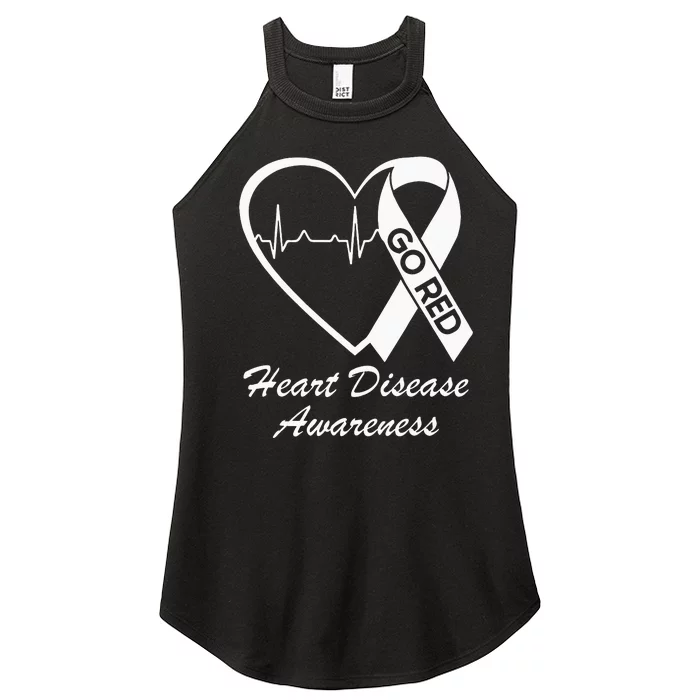 Heart Disease Awareness We Wear Red In February Go Red Heart Women’s Perfect Tri Rocker Tank