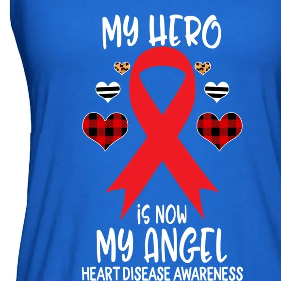 Heart Disease Awareness Remembrance Hero Is Now My Angel Gift Ladies Essential Flowy Tank