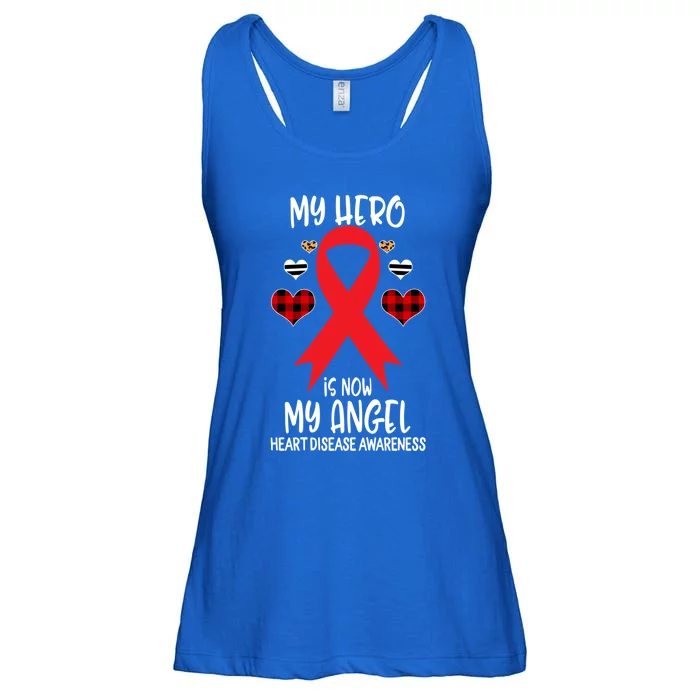 Heart Disease Awareness Remembrance Hero Is Now My Angel Gift Ladies Essential Flowy Tank